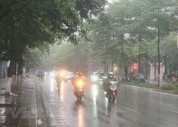 Thủ đô Hà Nội chiều tối và đêm có mưa rào và dông vài nơi. (Nguồn: Vietnamplus)