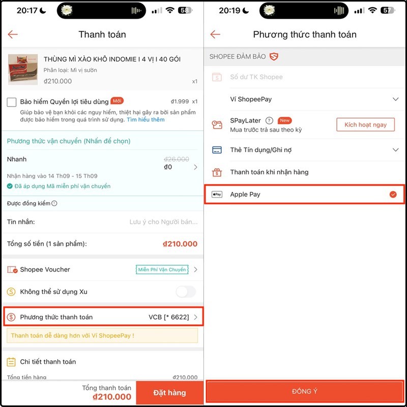 Cách thanh toán đơn hàng Shopee bằng Apple Pay nhanh chóng, tiện lợi