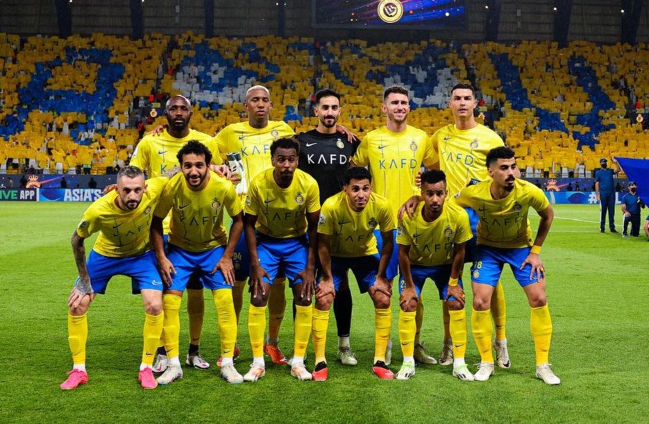 Đội hình xuất phát của Al Nassr trong trận tiếp đón Istiklol.