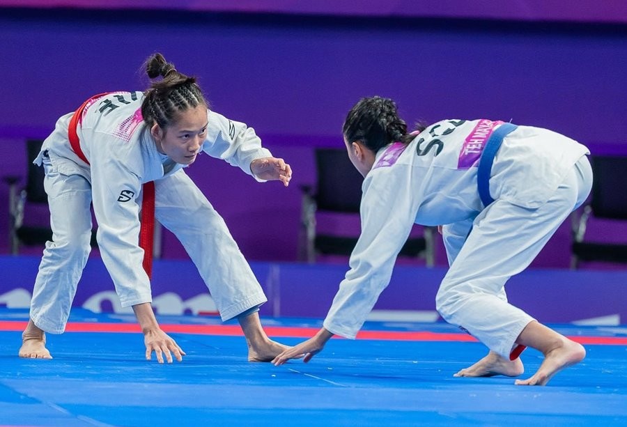 ASIAD 19: Đoàn thể thao Việt Nam có Huy chương đồng môn jujitsu hạng 48kg nữ