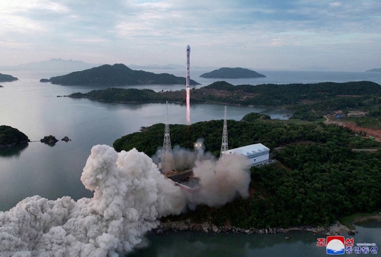 Triều Tiên phóng tên lửa vệ tinh do thám đầu tiên hồi tháng 5/2023. (Nguồn: KCNA)