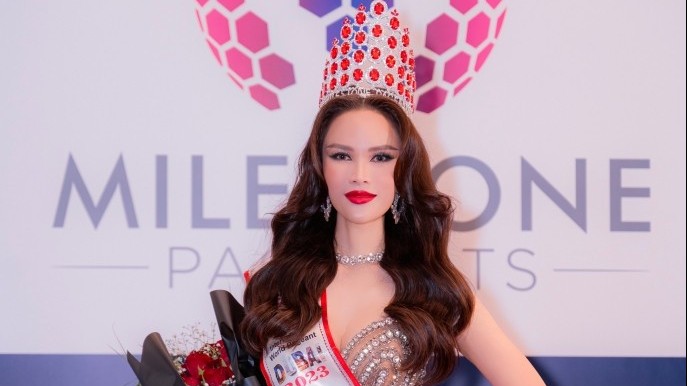 Vượt qua các ứng viên 'nặng ký', Hồng Vân đăng quang Hoa hậu Quý bà Thế giới Milestone 2023