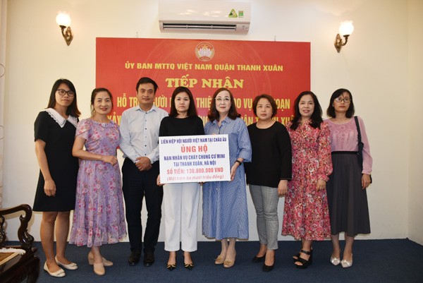 Người Việt tại châu Âu chia sẻ với nạn nhân vụ cháy chung cư mini