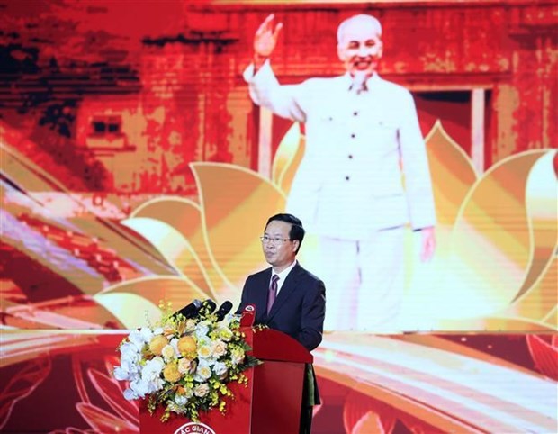 President Vo Van Thuong attends celebration of President Ho Chi Minh’s visit to Ha Bac