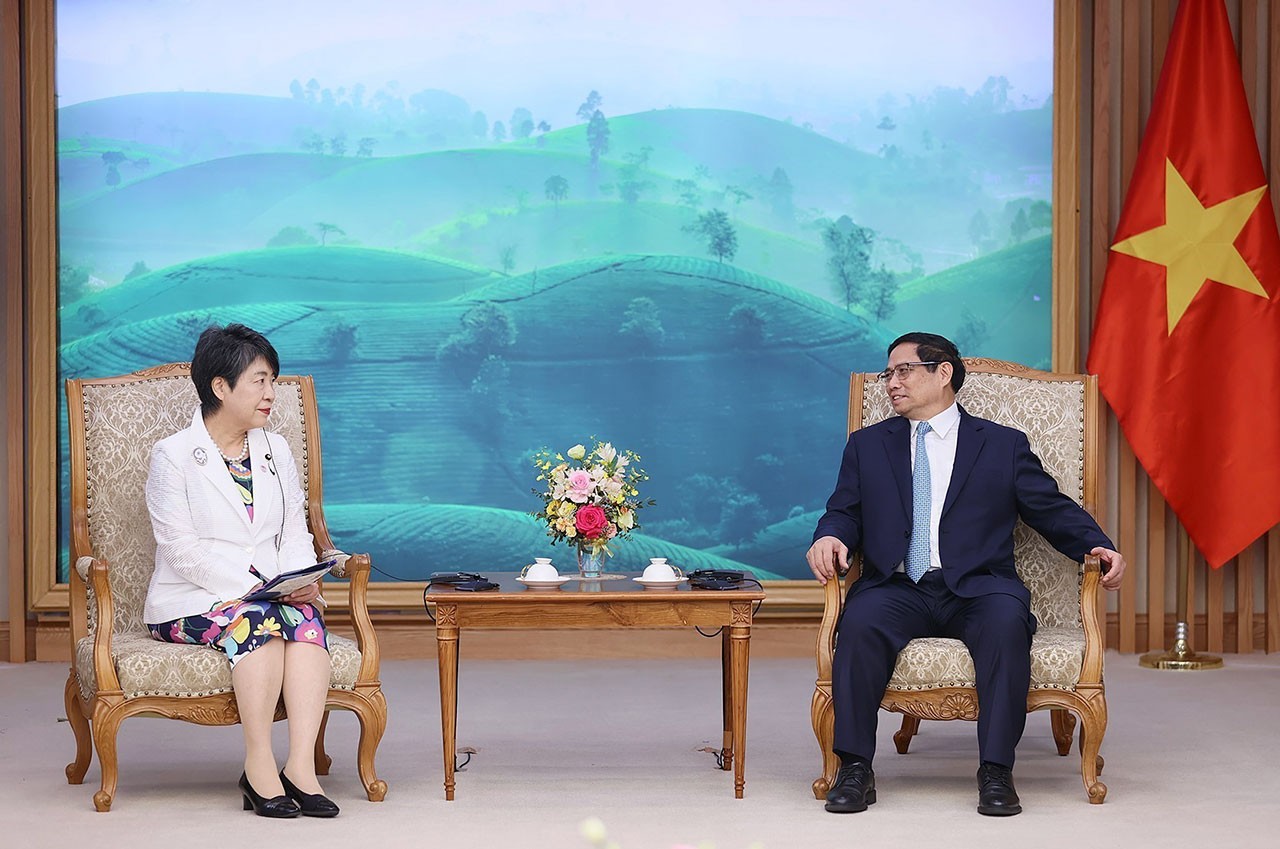 Thủ tướng Phạm Minh Chính tiếp Bộ trưởng Ngoại giao Nhật Bản Kamikawa Yoko