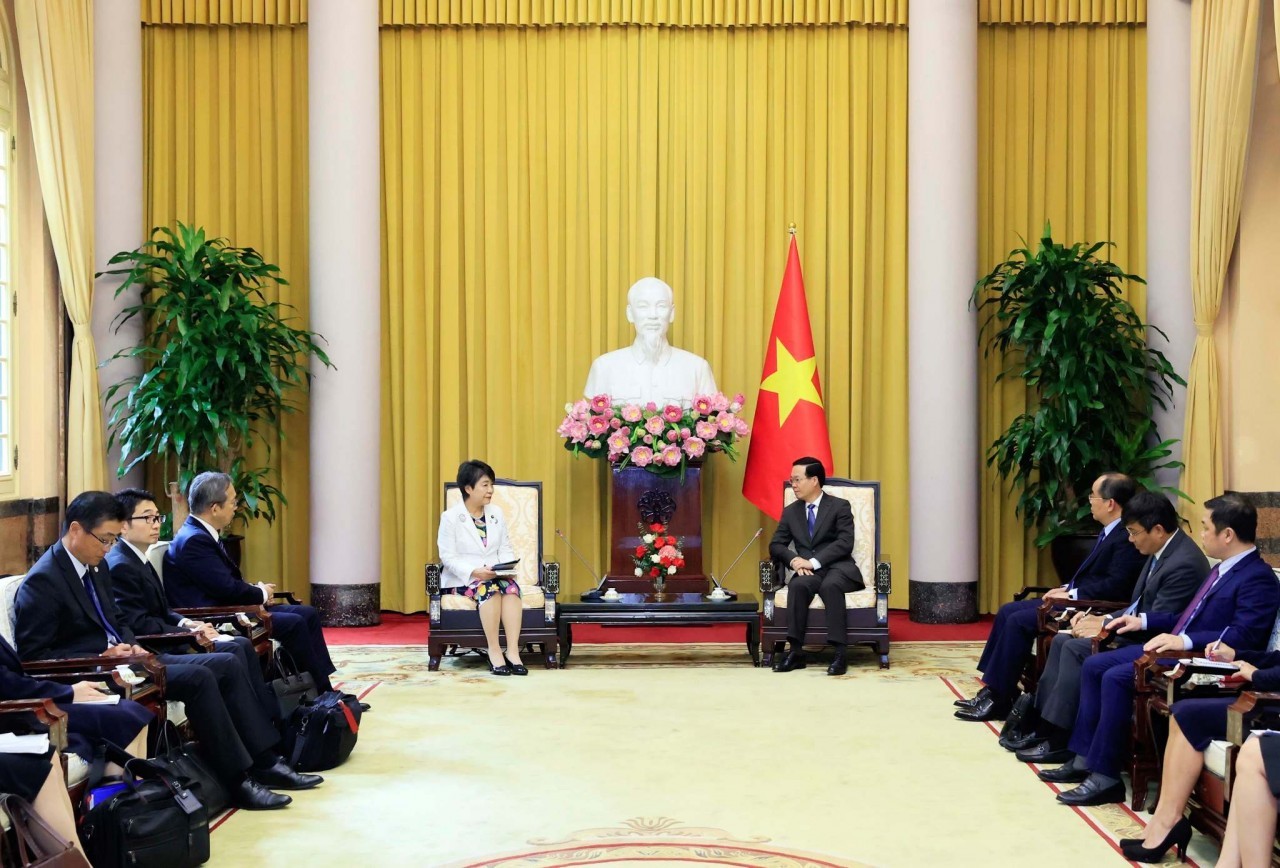 President Vo Van Thuong receives Japanese Foreign Minister