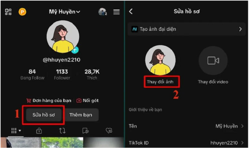 Hướng dẫn đổi avatar TikTok trên điện thoại cực đơn giản