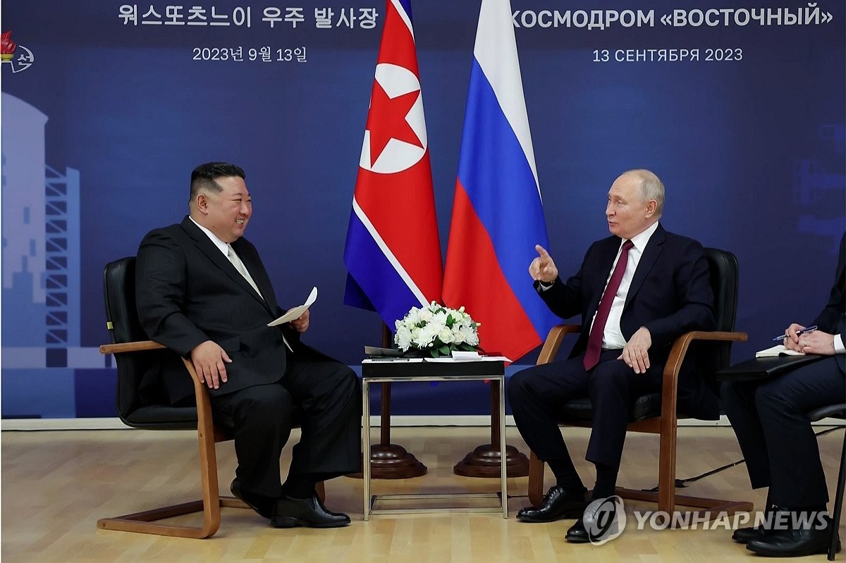 Lãnh đạo Triều Tiên gửi thư cho Tổng thống Putin, chúc Nga 'may mắn' trong việc chống lại sức ép của phương Tây. (Nguồn: Yonhap)