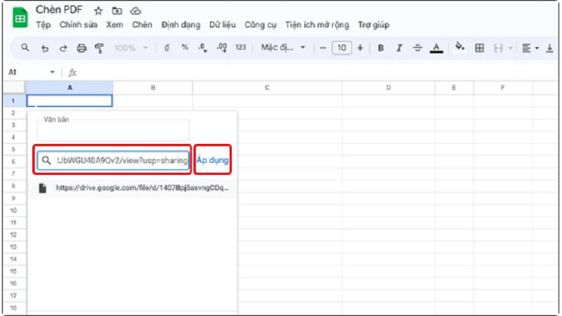 Hướng dẫn cách chèn file PDF vào Google Sheets đơn giản và hiệu quả