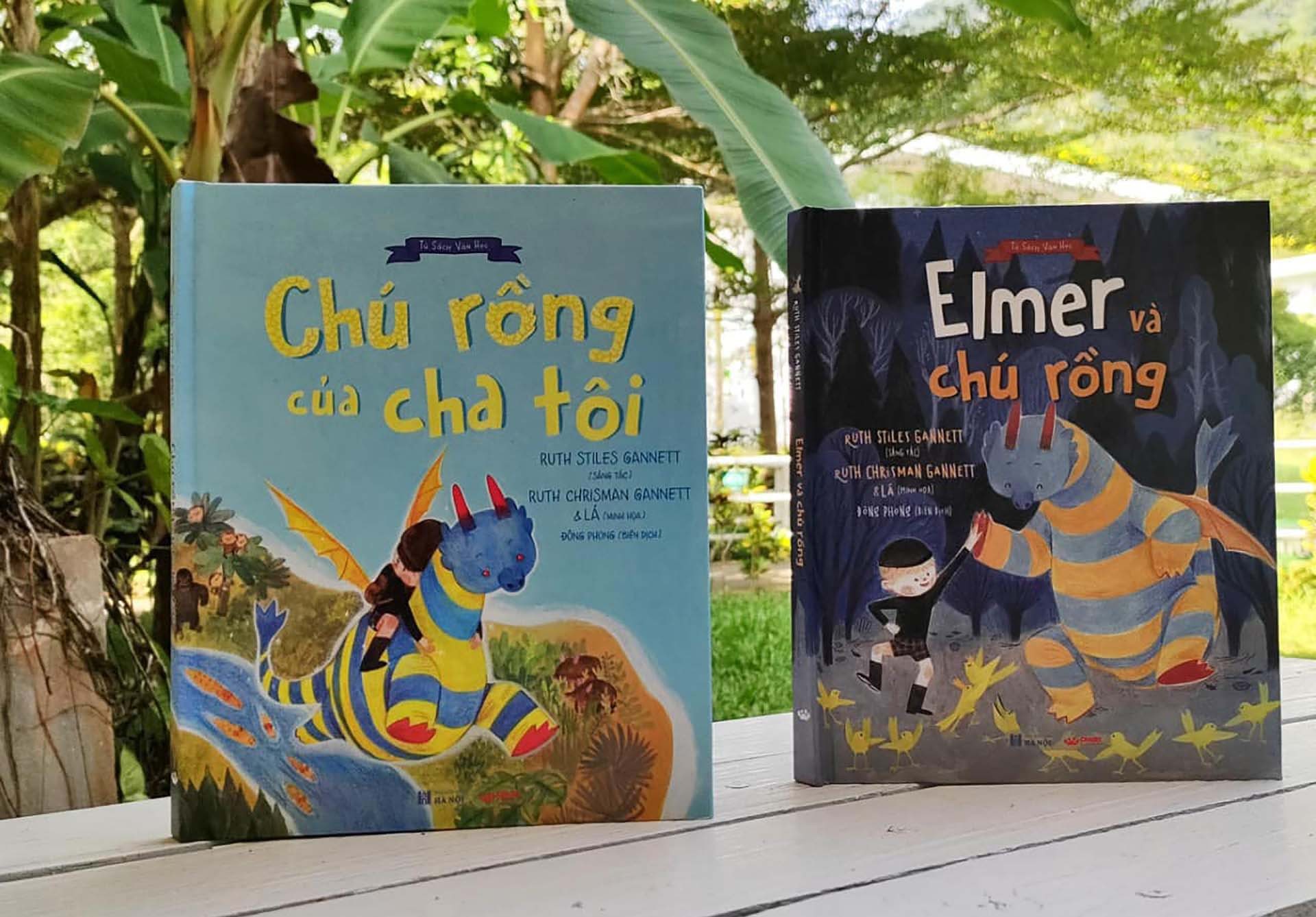 Những cuốn sách được chị Hà lựa chọn đọc cho các em nhỏ.