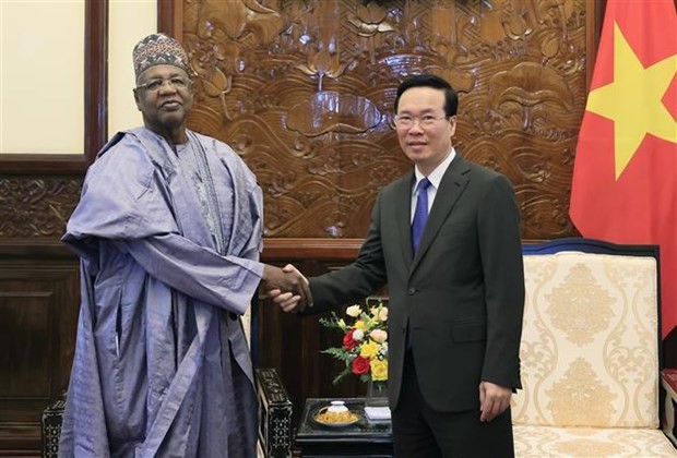 President Vo Van Thuong receives outgoing Nigerian Ambassador