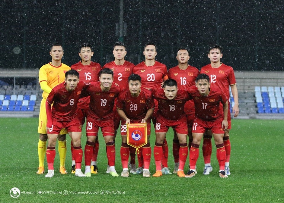 Đội hình xuất phát của đội tuyển Việt Nam. (Nguồn: VFF)