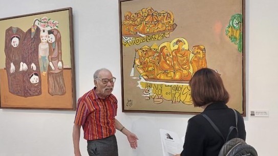 Họa sĩ Nguyễn Đại Giang tổ chức triển lãm 'Cội nguồn' ở quê hương