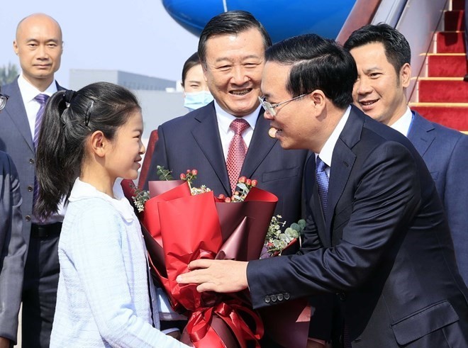 President Vo Van Thuong arrives in Beijing for 3rd Belt and Road Forum