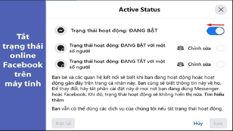 Tắt trạng thái online Facebook trên máy tính siêu đơn giản