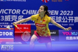 Tay vợt Nguyễn Thùy Linh giành chiến thắng trận mở màn giải cầu lông Đan Mạch mở rộng