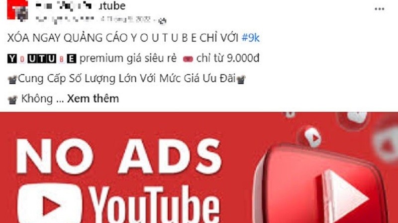 Cảnh giác ngay chiêu trò bán tài khoản YouTube Premium giá 9.000 đồng tại Việt Nam