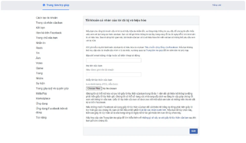 Mở khóa tài khoản Facebook vi phạm tiêu chuẩn cộng đồng cực đơn giản