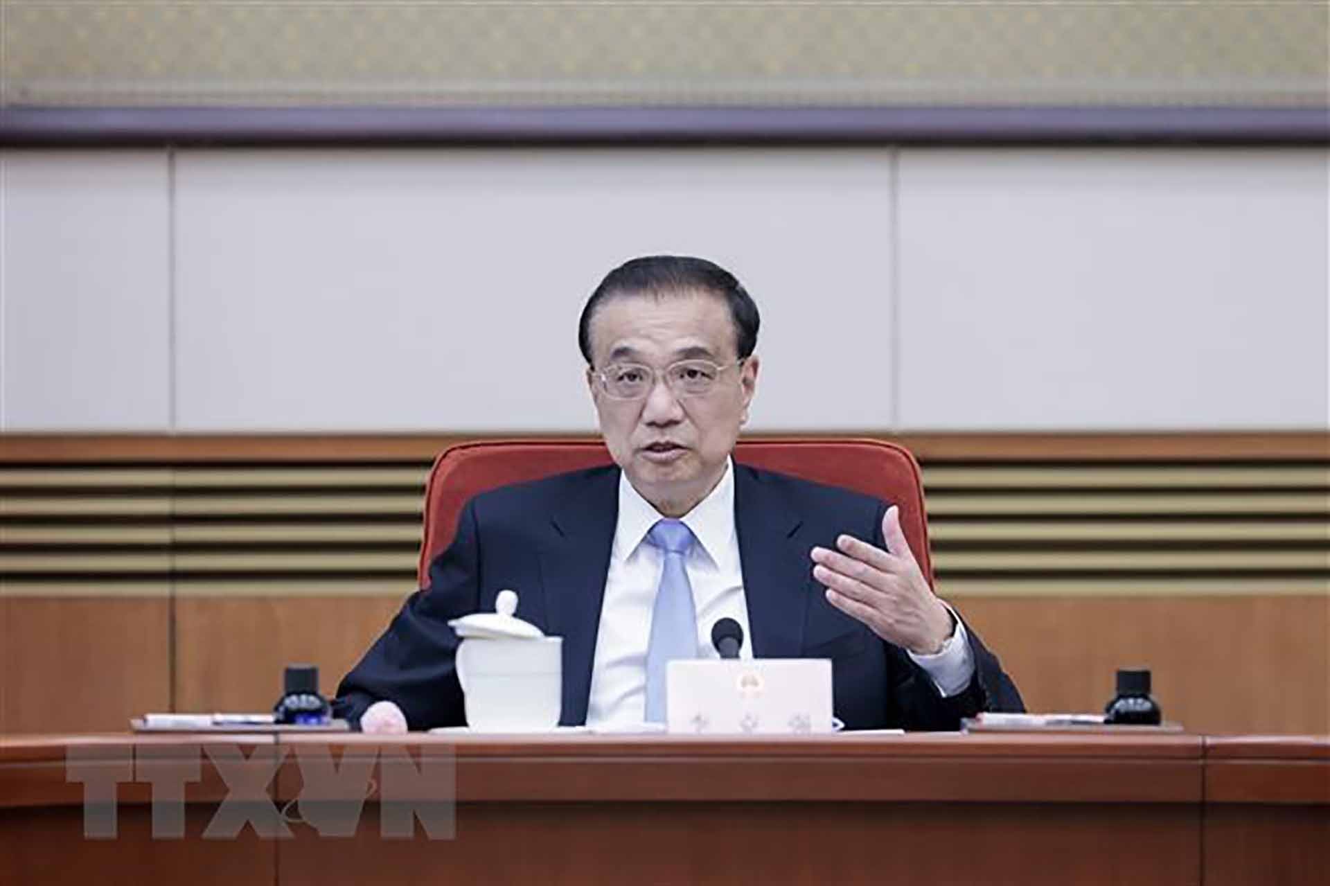 Nguyên Thủ tướng Trung Quốc Lý Khắc Cường lúc đương nhiệm, chủ trì phiên họp Chính phủ tại Bắc Kinh, ngày 3/2/2023. (Nguồn: TTXVN)