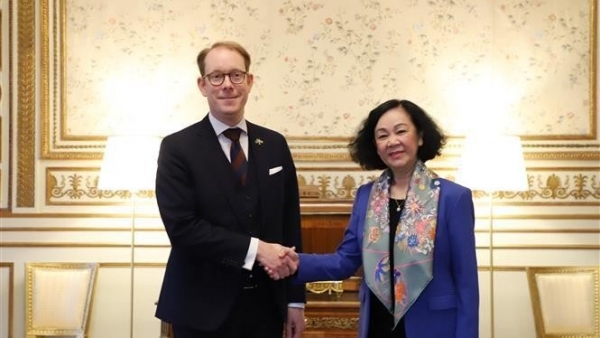 Party Politburo member Truong Thi Mai visits Sweden to seek closer cooperation