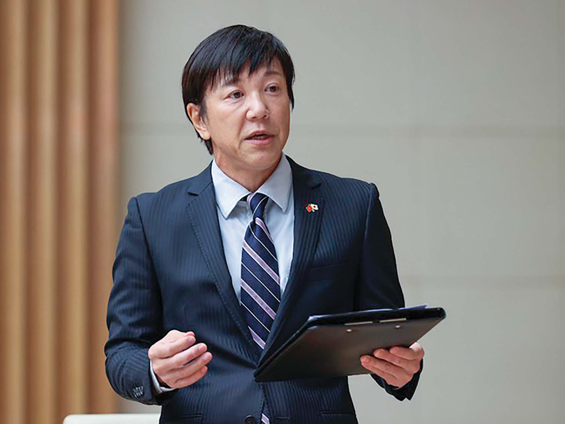 Trưởng đại diện Tổ chức xúc tiến Thương mại Nhật Bản, Văn phòng  đại diện tại Hà Nội Nakajima Takeo. (Nguồn: VGP)