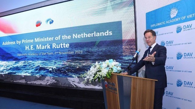 Dutch PM Mark Rutte attends conference on international law, order at sea in Hanoi