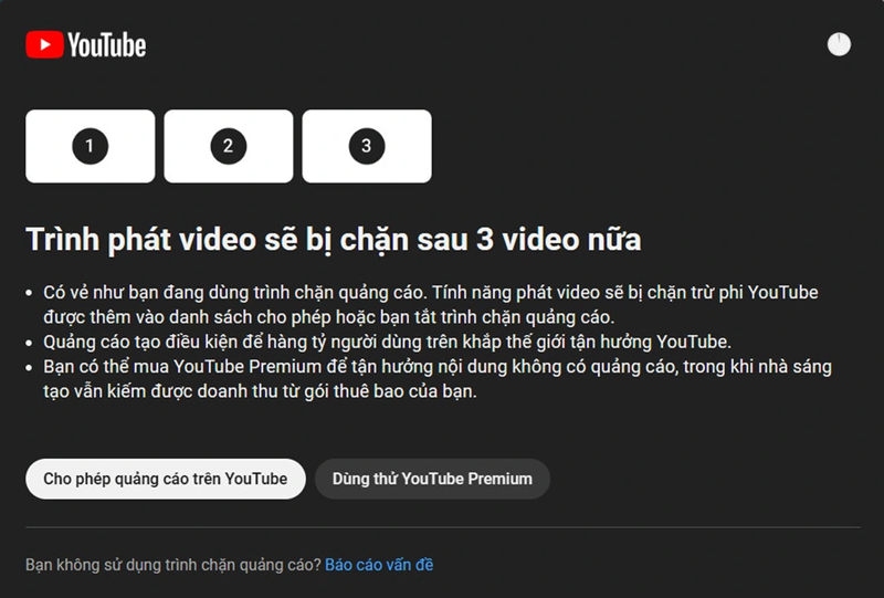 YouTube cảnh báo người dùng gỡ trình chặn quảng cáo