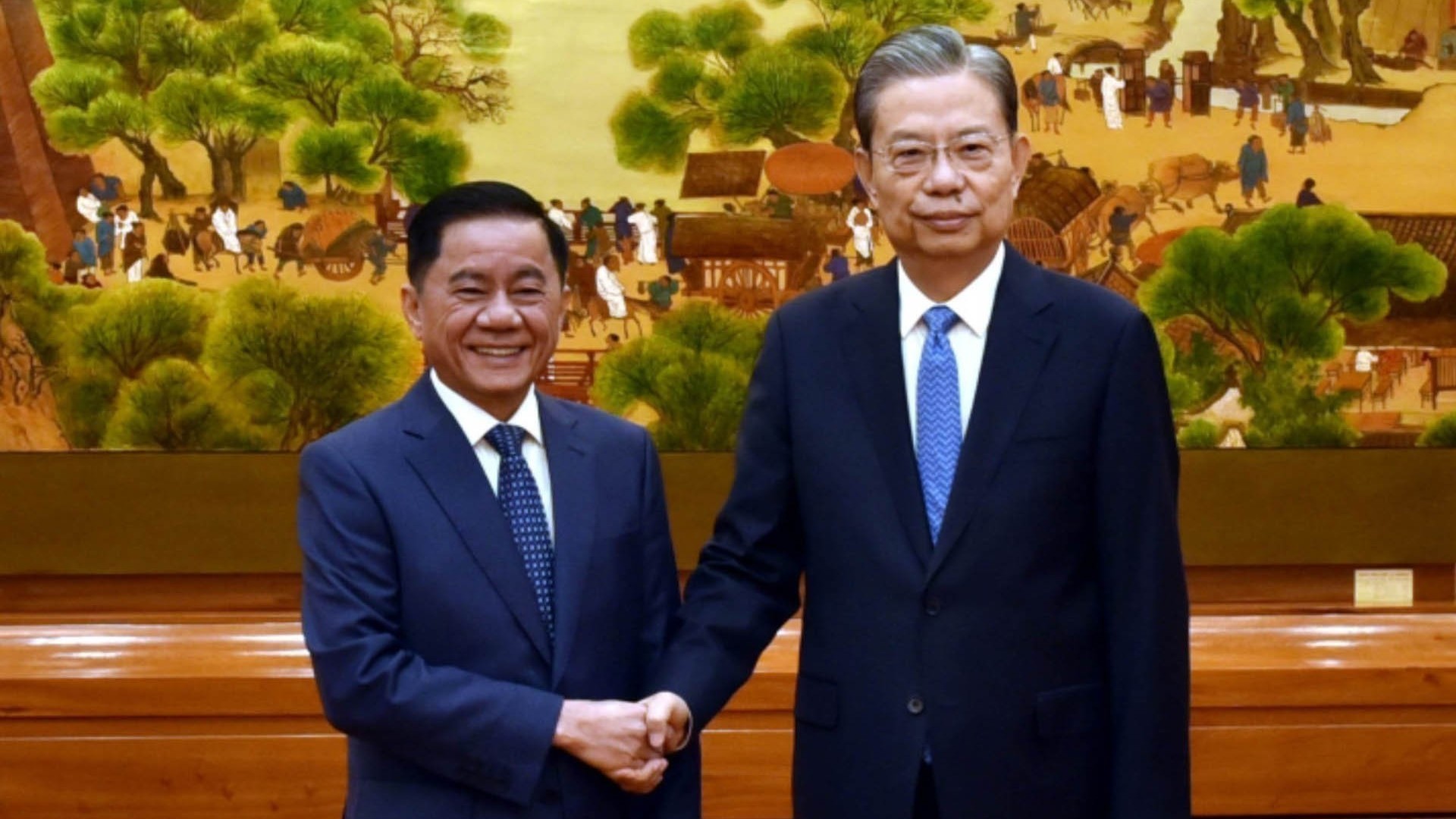 Ủy viên trưởng Nhân đại toàn quốc Trung Quốc hội kiến với Đoàn đại biểu Đảng Cộng sản Việt Nam