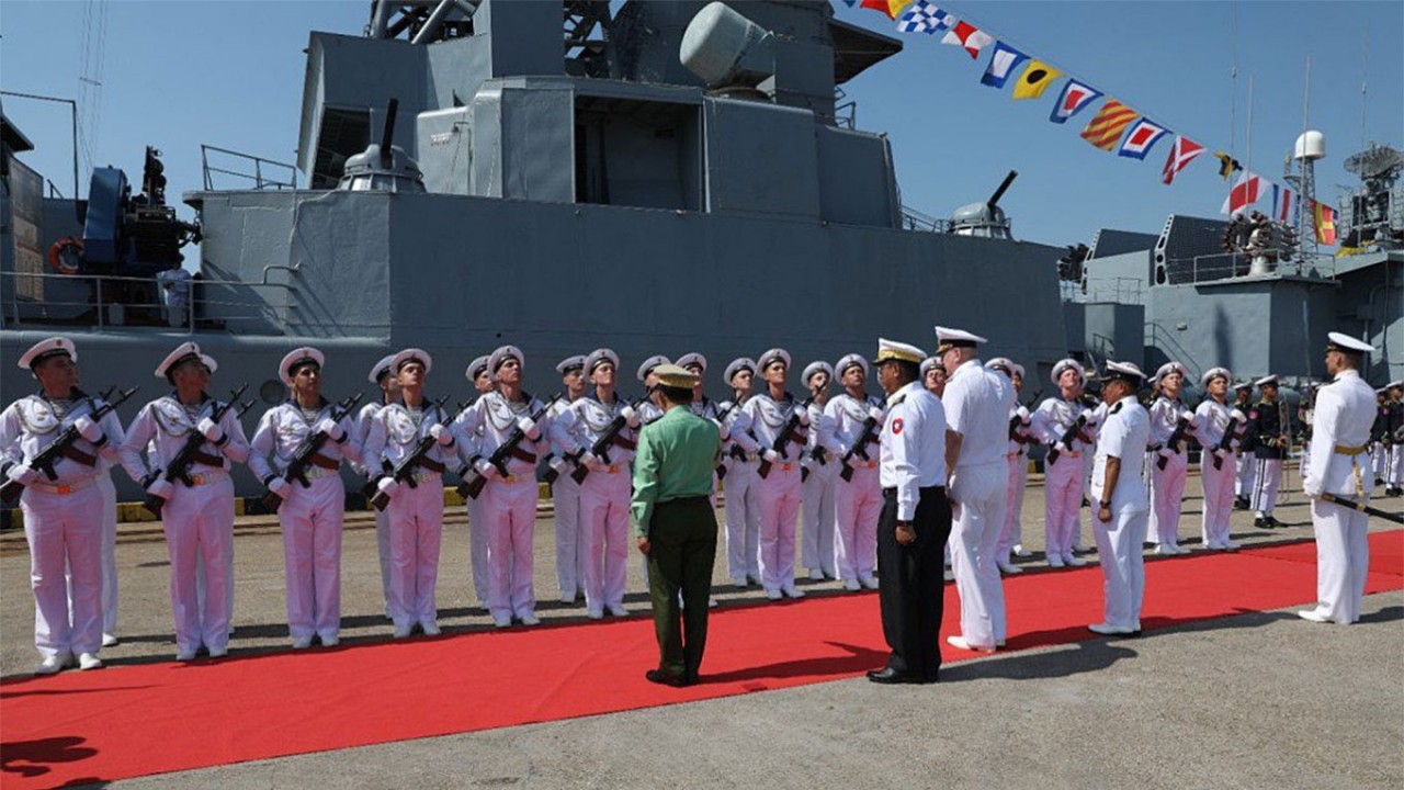 Myanmar-Nga bắt đầu tập trận hải quân chung khu vực phía Bắc biển Andaman. (Nguồn: Bộ Quốc phòng Nga)