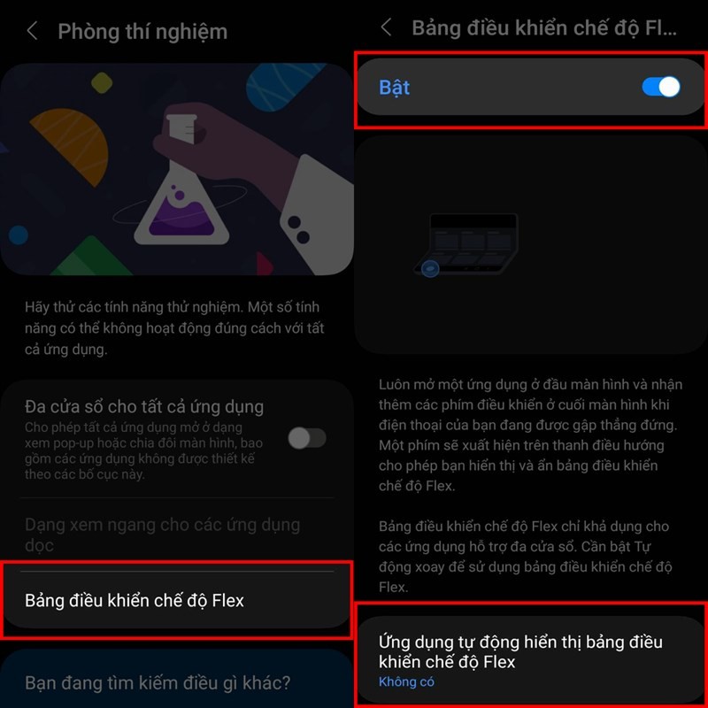 Hướng dẫn bật chế độ Flex trên Galaxy Z Fold5 cực đơn giản