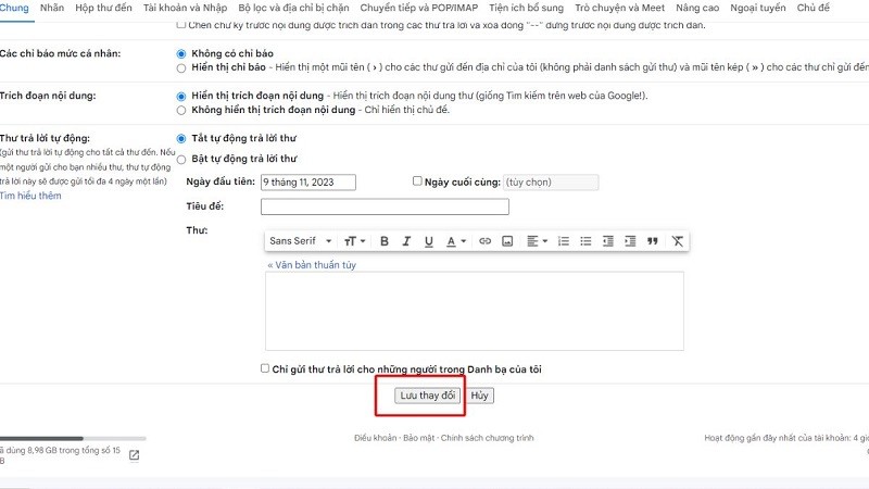 Cách thu hồi email đã gửi trong Gmail cực đơn giản