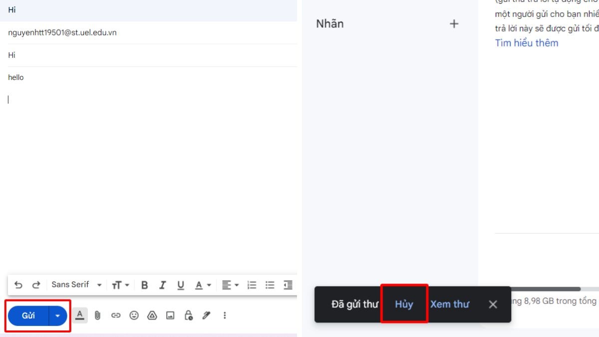 Cách thu hồi email đã gửi trong Gmail cực đơn giản