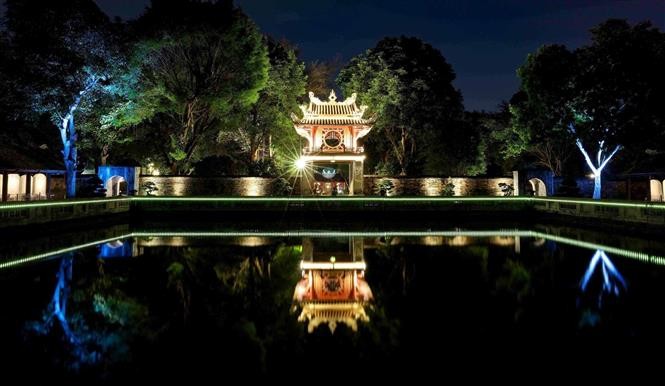 Thien Quang (Heaven Light) Well at night. (PHoto VNA) Thien Quang (Heaven Light) Well at night. (PHoto VNA)