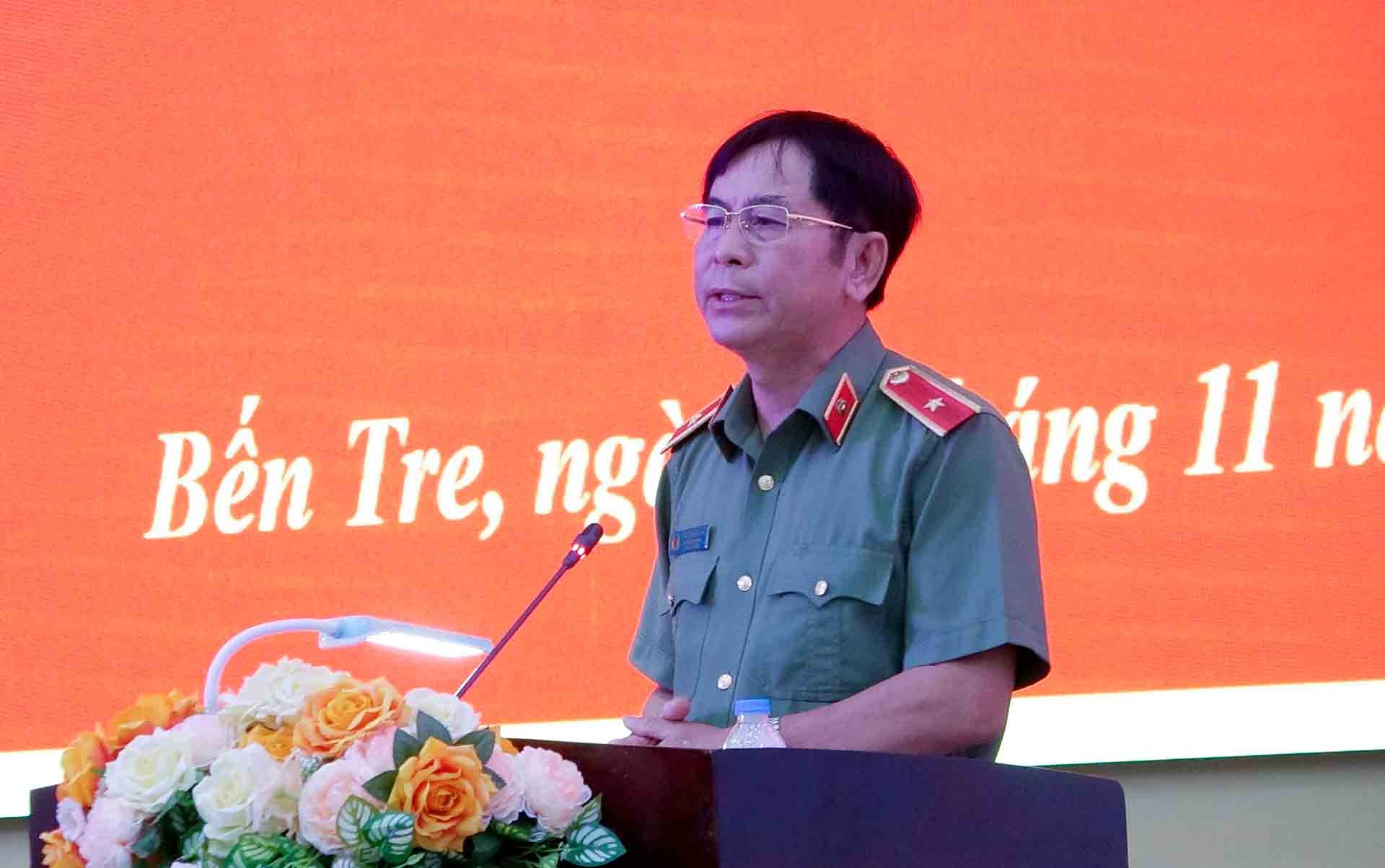 Thiếu tướng Nguyễn Văn Kỷ, Phó Cục trưởng Cục Đối ngoại – Bộ Công an, Phó Chánh Văn phòng Thường trực Nhân quyền Chính phủ phát biểu.
