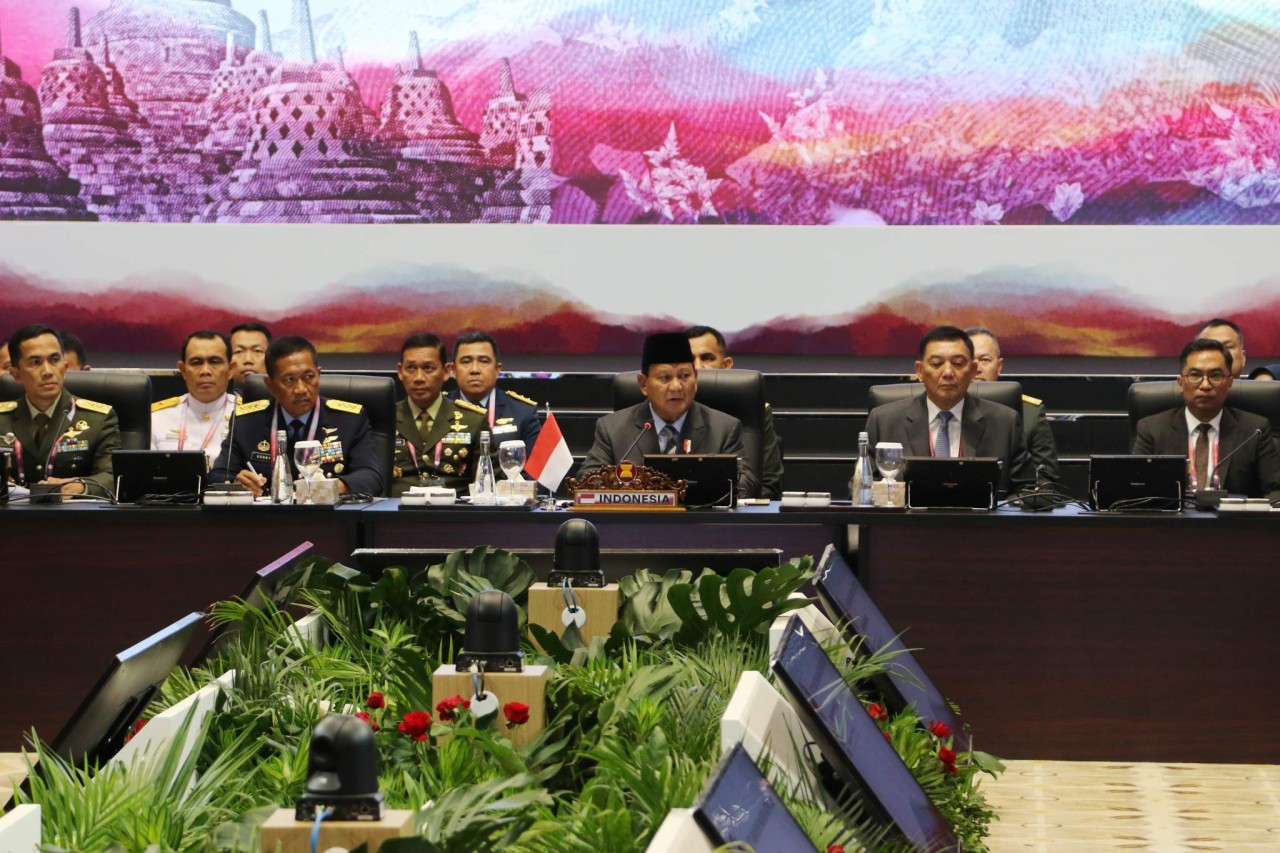 Bộ trưởng Quốc phòng Indonesia Prabowo chủ trì Hội nghị.  (Nguồn: TTXVN)