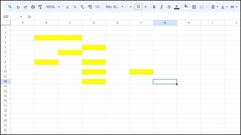 Hướng dẫn tô màu ô trống trong Google Sheets cực đơn giản