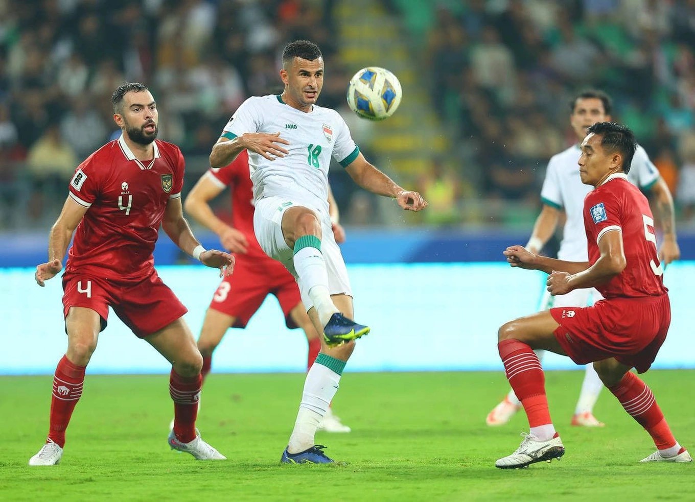 Đội tuyển Iraq tràn đầy tự tin sau chiến thắng 5-1 trước Indonesia. (Nguồn: IFA)