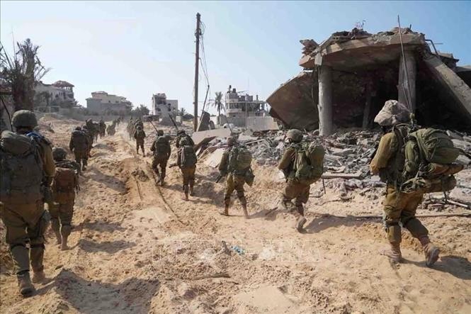 Binh sĩ Israel được triển khai tại Dải Gaza ngày 5/11/2023. (Nguồn: Tân Hoa xã)