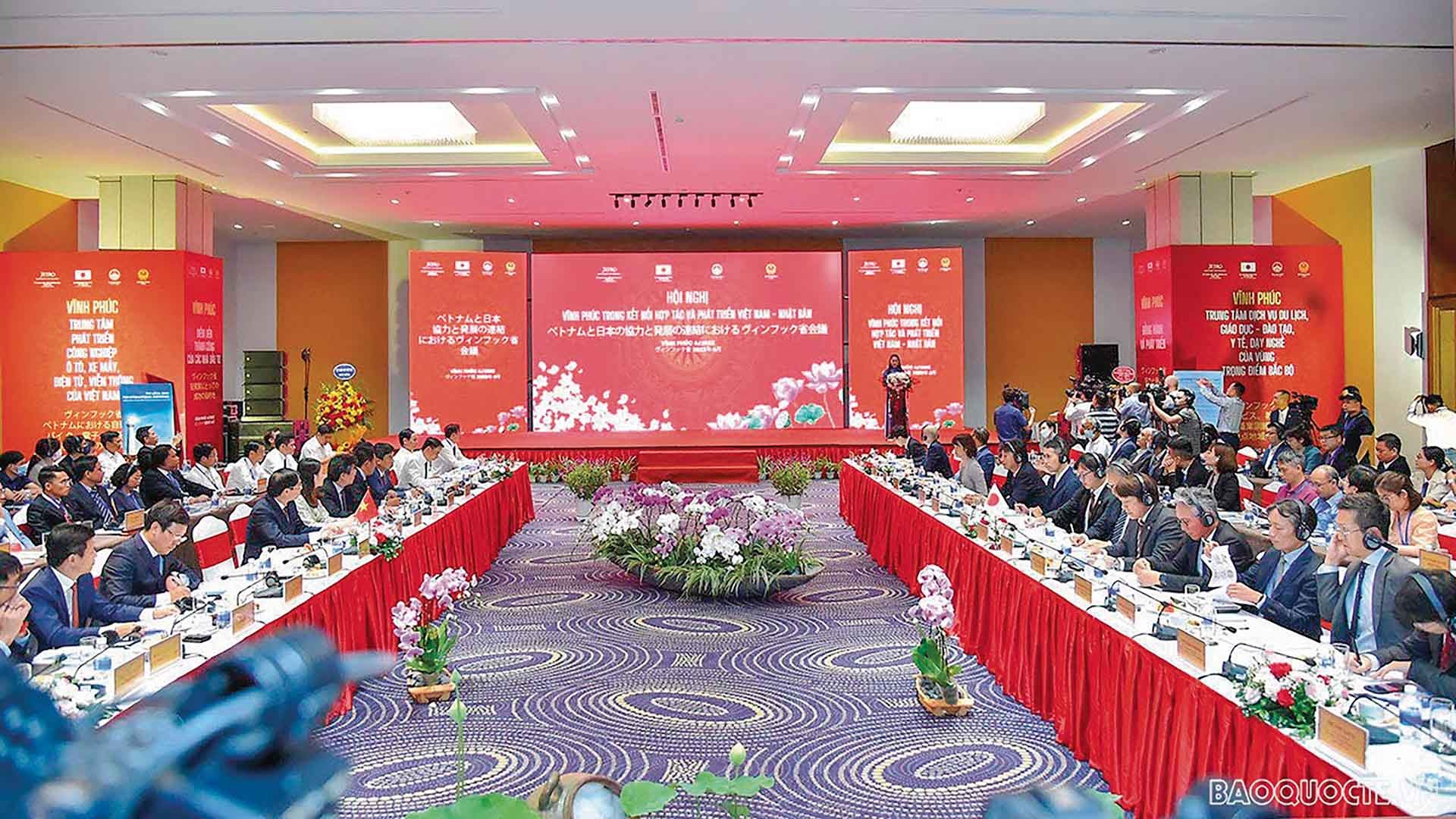 Hội nghị “Vĩnh Phúc trong kết nối hợp tác và phát triển Việt Nam-Nhật Bản” năm 2022. (Ảnh: BQT)