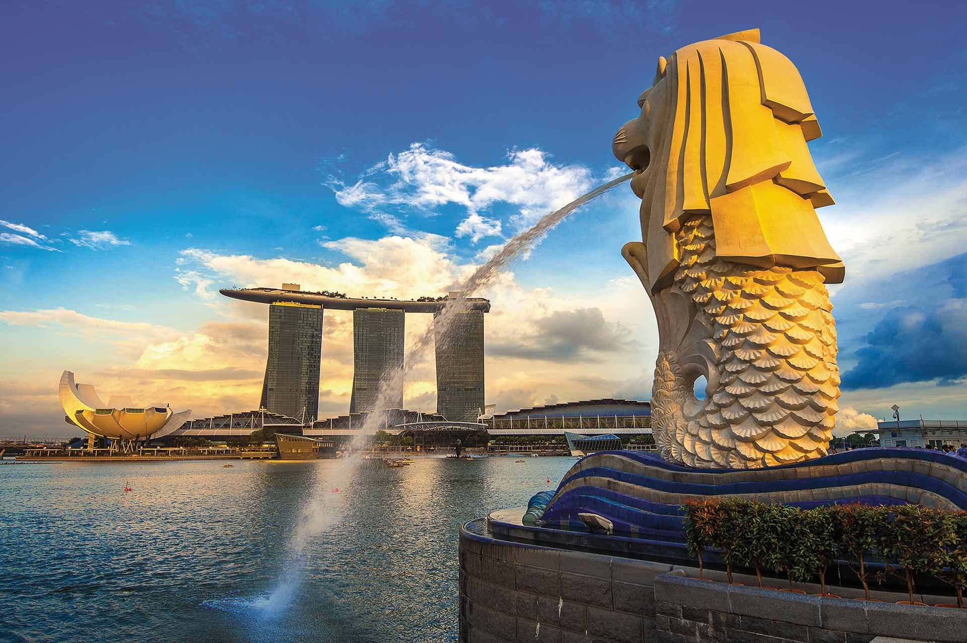 Công viên sư tử biến Merlion - Linh vật và biểu tượng của quốc đảo Singapore.