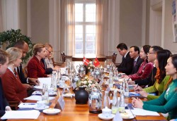 Phó Chủ tịch nước Võ Thị Ánh Xuân hội đàm với Thủ tướng Đan Mạch Mette Frederiksen