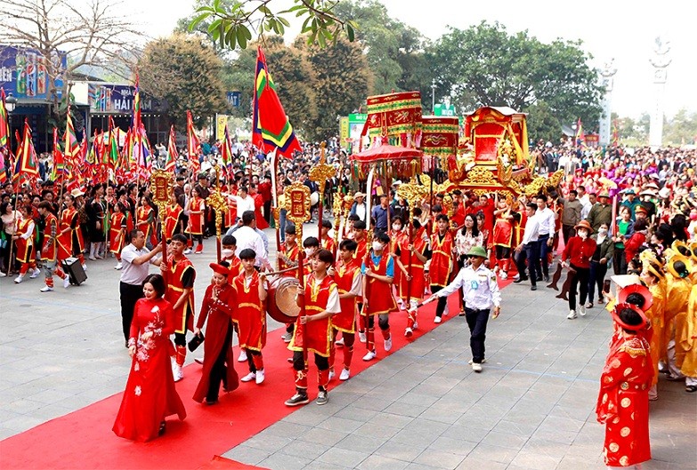 Khai mạc lễ hội Tây Thiên tháng 3/2023. (Nguồn: Cổng TT tỉnh Vĩnh Phúc)