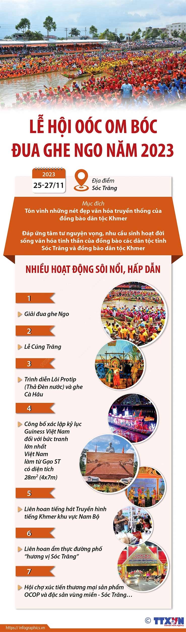 Lễ hội Ok Om Bok - Đua ghe ngo năm 2023