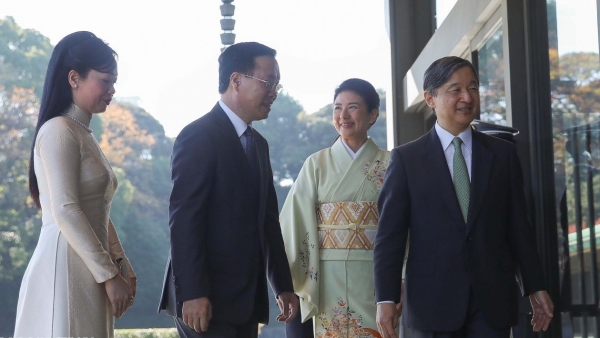 President Vo Van Thuong meets with Japanese Emperor, Empress