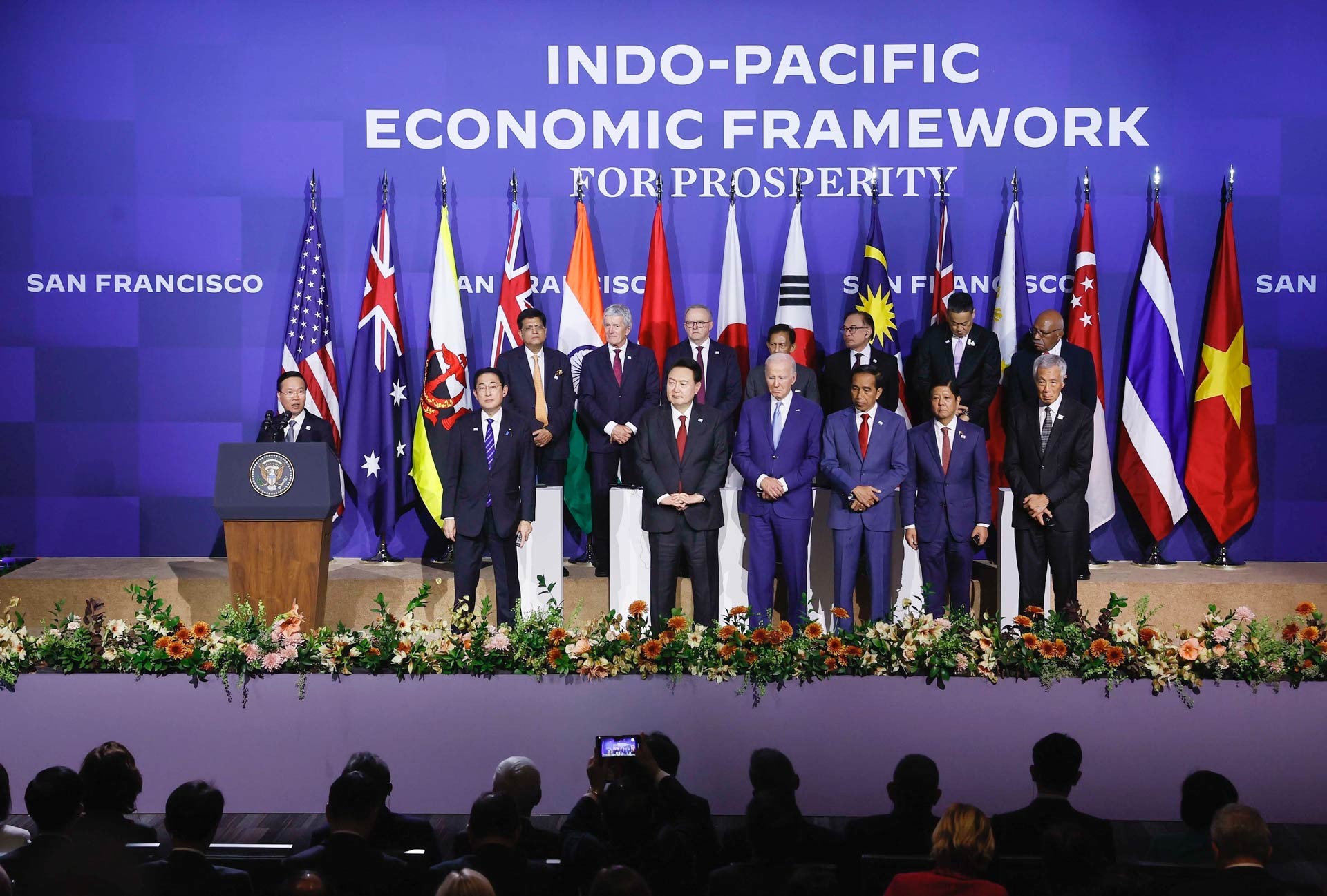 Chủ tịch nước Võ Văn Thưởng đã dự và phát biểu tại Phiên họp cấp cao về Khuôn khổ kinh tế Ấn Độ Dương - Thái Bình Dương IPEF.