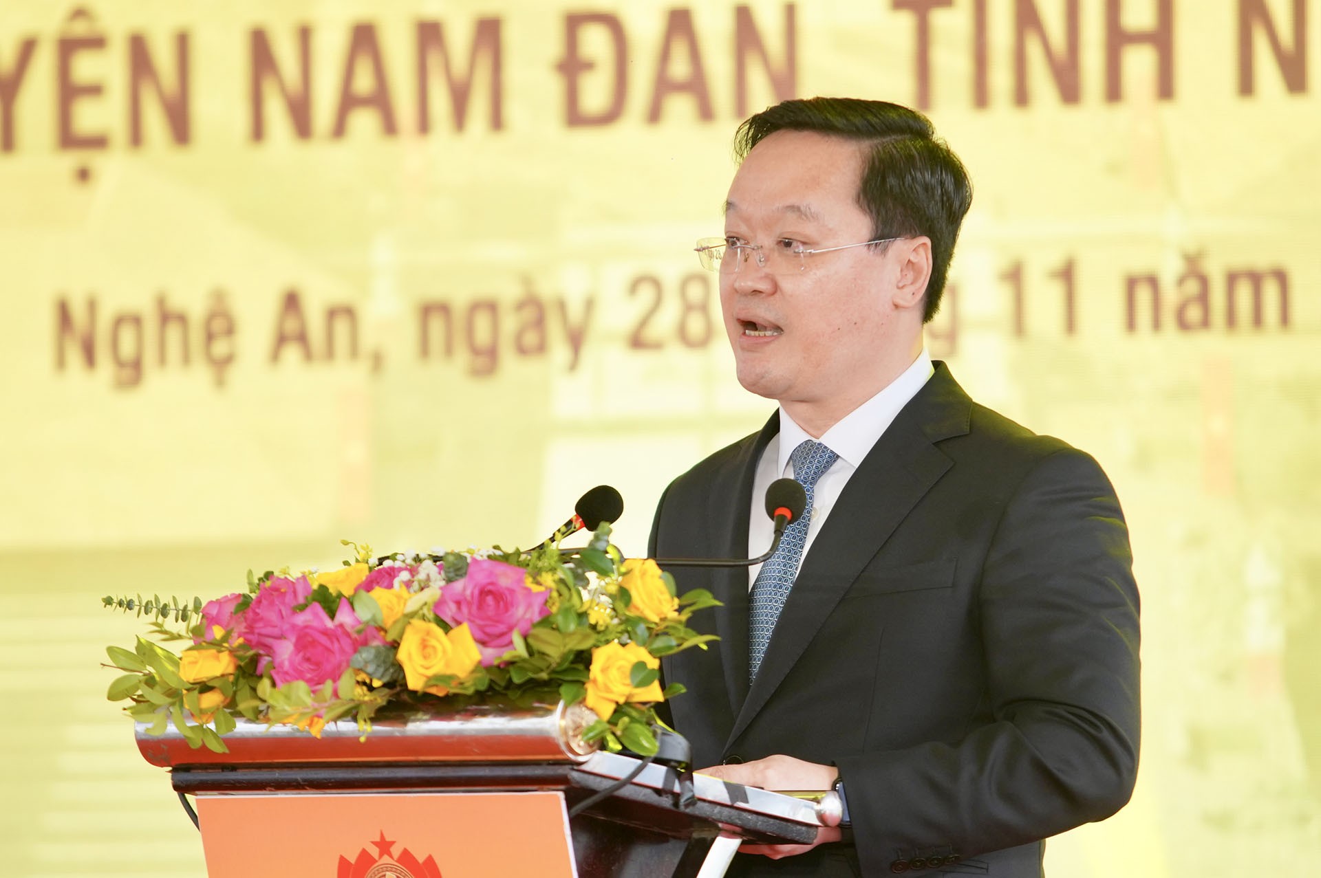 : Ông Nguyễn Đức Trung, Phó Bí thư Tỉnh uỷ, Chủ tịch UBND tỉnh Nghệ An phát biểu tại sự kiện. (Nguồn: T&T Group)