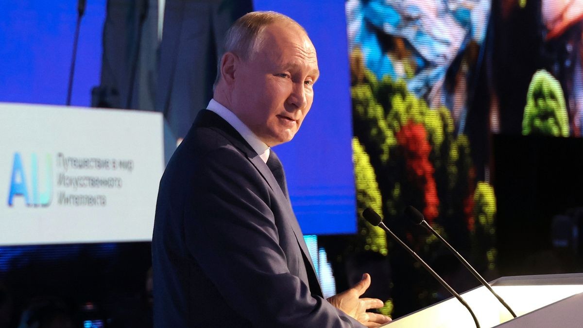 Vladimir Putin is aiming to push his country ahead with AI technology advancements (Image: AP)