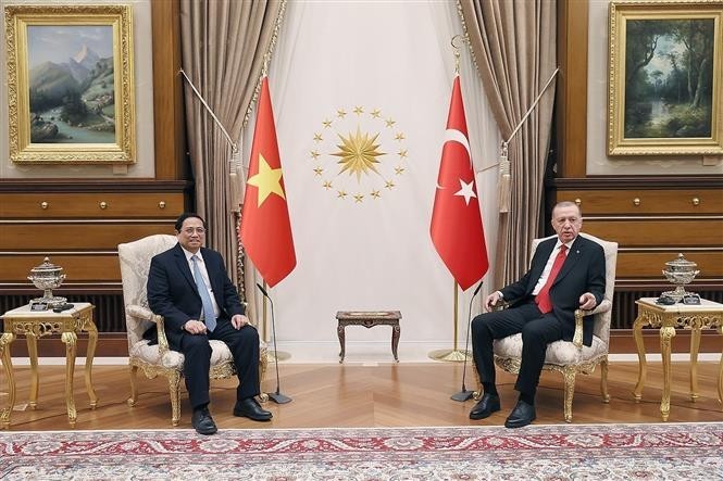 PM Pham Minh Chinh meets with Turkish President Recep Tayyip Erdoğan in Ankara