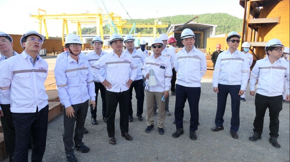 Chủ tịch PetroVietnam Hoàng Quốc Vượng thăm và làm việc tại PTSC Thanh Hóa và Nhiệt điện BOT Nghi Sơn 2