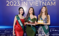 Miss Earth 2023: Hoa hậu Đỗ Thị Lan Anh mừng sinh nhật Hoa hậu Anh và Hoa hậu Serbia